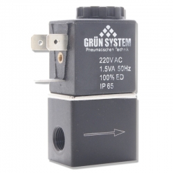 Elektrozawór GRUN SYSTEM 230V 1/8 cala z przewodem (1.5W)